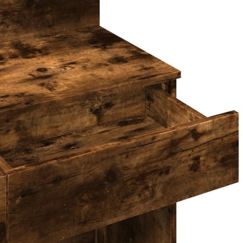 TOALETKA Z OŚWIETLENIEM LED PRZYDYMIONY DĄB 100X40X130CM