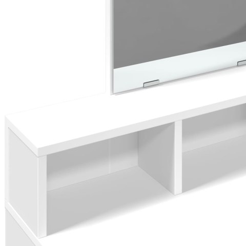 TOALETKA Z LUSTREM BIAŁA 80X41X144,5CM