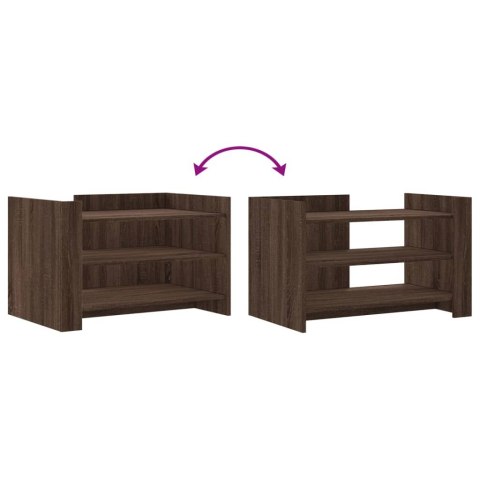 STOLIK KAWOWY BRĄZOWY DĄB 80X50X50CM