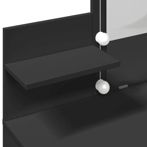 TOALETKA Z OŚWIETLENIEM LED CZARNA 100X40X130CM