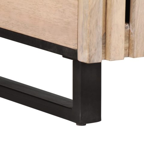 STOLIK KAWOWY BIAŁY 80X51X40CM LITE DREWNO MANGO