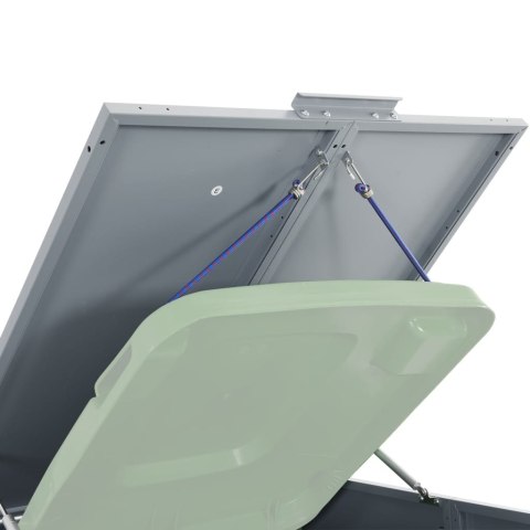 OBUDOWA NA 2 KOSZE NA ŚMIECI SZARA 138X79X117CM STAL