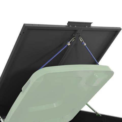 OBUDOWA NA 4 KOSZE NA ŚMIECI CZARNA 276X79X117CM