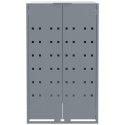 OBUDOWA NA 6 KOSZY NA ŚMIECI SZARA 414X79X117CM STAL