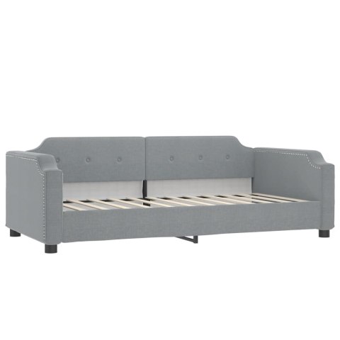 SOFA ROZSUWANA JASNOSZARA 90X200CM TKANINA