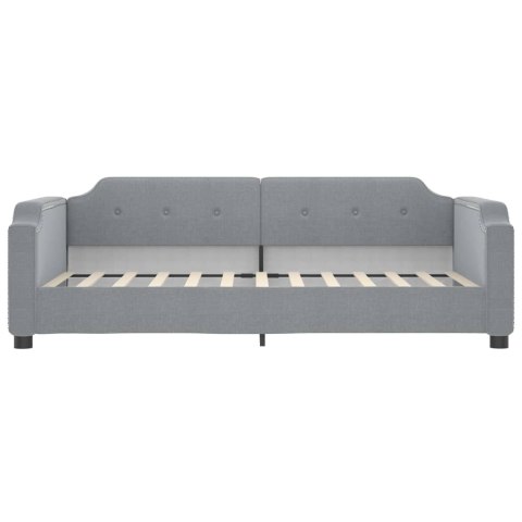 SOFA ROZSUWANA JASNOSZARA 90X200CM TKANINA
