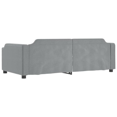 SOFA ROZSUWANA JASNOSZARA 90X200CM TKANINA