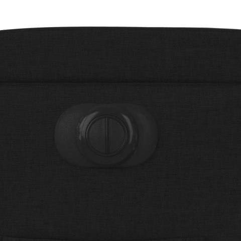 ELEKTRYCZNY FOTEL ROZKŁADANY CZARNY OBITY TKANINĄ