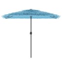 PARASOL OGRODOWY NA STALOWYM SŁUPKU NIEBIESKI 300X200X250CM