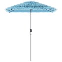 PARASOL OGRODOWY NA STALOWYM SŁUPKU NIEBIESKI 300X200X250CM