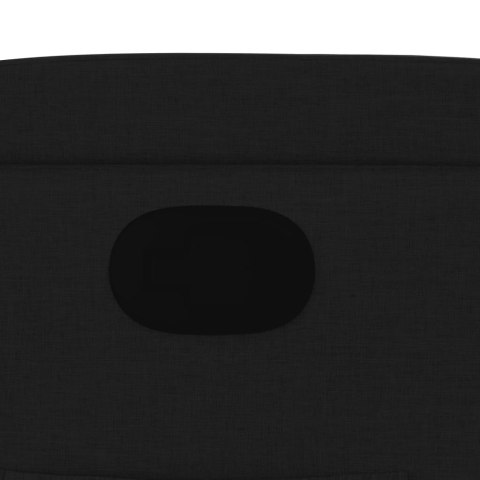 FOTEL ROZKŁADANY CZARNY OBITY TKANINĄ