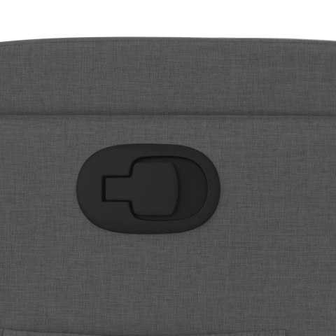 PODNOSZONY FOTEL ROZKŁADANY CIEMNOSZARY OBITY TKANINĄ