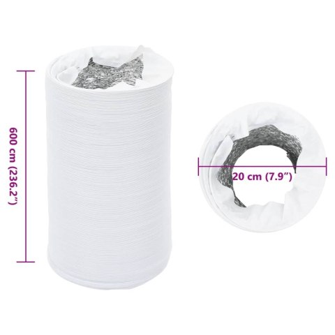 PRZEWÓD WENTYLACYJNY ALUMINIUM I PVC 6M Ø20CM