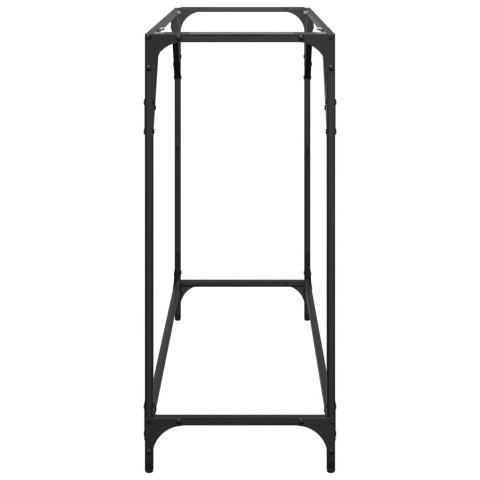 STOLIK KONSOLOWY Z PRZEZROCZYSTYM SZKLANYM BLATEM 98X35X81CM