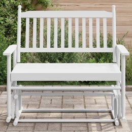 ŁAWKA BUJANA BIAŁA 118X70X104,5CM LITE DREWNO TOPOLOWE