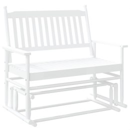 ŁAWKA BUJANA BIAŁA 118X70X104,5CM LITE DREWNO TOPOLOWE