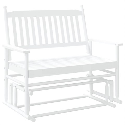 ŁAWKA BUJANA BIAŁA 118X70X104,5CM LITE DREWNO TOPOLOWE