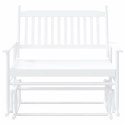 ŁAWKA BUJANA BIAŁA 118X70X104,5CM LITE DREWNO TOPOLOWE