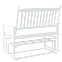 ŁAWKA BUJANA BIAŁA 118X70X104,5CM LITE DREWNO TOPOLOWE