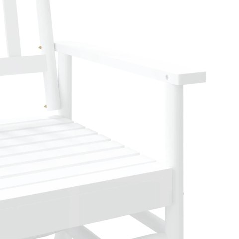 ŁAWKA BUJANA BIAŁA 118X70X104,5CM LITE DREWNO TOPOLOWE
