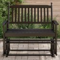ŁAWKA BUJANA CZARNA 118X70X104,5CM LITE DREWNO TOPOLOWE