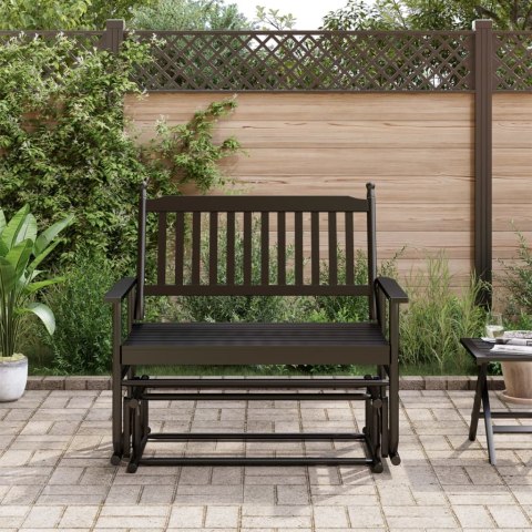 ŁAWKA BUJANA CZARNA 118X70X104,5CM LITE DREWNO TOPOLOWE
