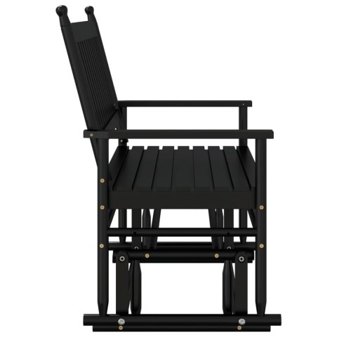 ŁAWKA BUJANA CZARNA 118X70X104,5CM LITE DREWNO TOPOLOWE