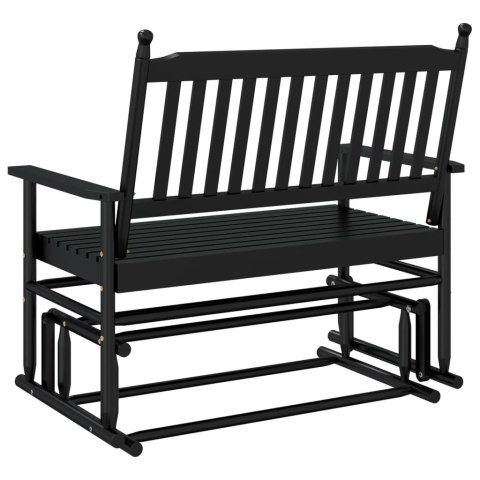 ŁAWKA BUJANA CZARNA 118X70X104,5CM LITE DREWNO TOPOLOWE