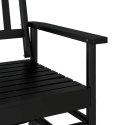ŁAWKA BUJANA CZARNA 118X70X104,5CM LITE DREWNO TOPOLOWE