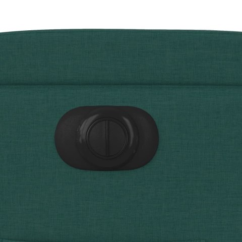 ELEKTRYCZNY FOTEL ROZKŁADANY CIEMNOZIELONY OBITY TKANINĄ