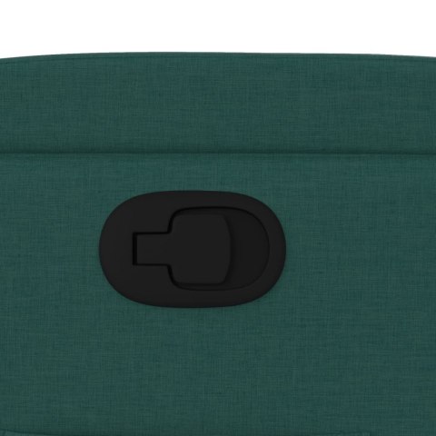 PODNOSZONY FOTEL ROZKŁADANY CIEMNOZIELONY OBITY TKANINĄ