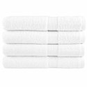 RĘCZNIKI DO SAUNY PREMIUM 4 SZT. BIAŁE 80X200CM BAWEŁNA