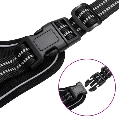 SZELKI DLA PSA Z ODBLASKOWYMI PASKAMI REGULOWANE CZARNE M