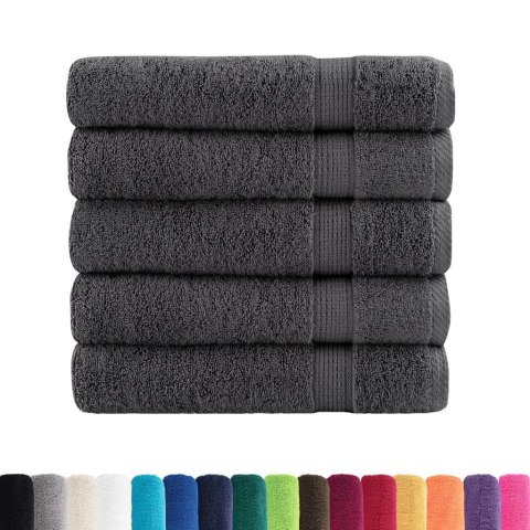 RĘCZNIKI KĄPIELOWE PREMIUM 25 SZT. ANTRACYTOWE 70X140CM