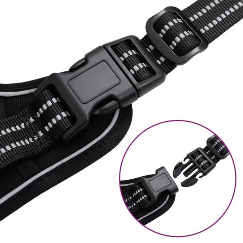 SZELKI DLA PSA Z ODBLASKOWYMI PASKAMI REGULOWANE CZARNE,XL