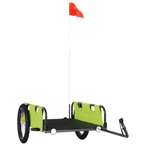 PRZYCZEPKA ROWEROWA ZIELONA WODOODPORNA I ŻELAZO