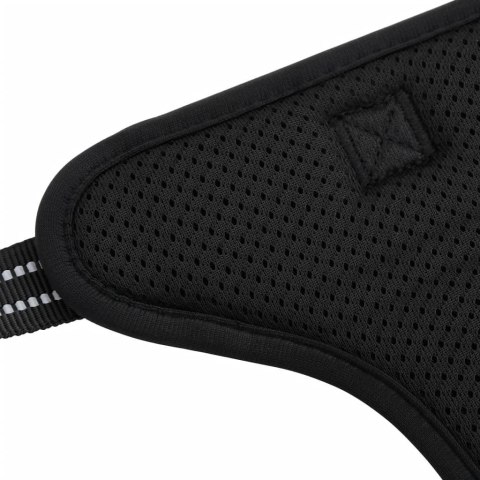 SZELKI DLA PSA ZE SMYCZĄ I OBROŻĄ REGULOWANE CZARNE S