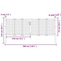 BRAMA OGRODOWA ANTRACYTOWA 300X125CM STAL