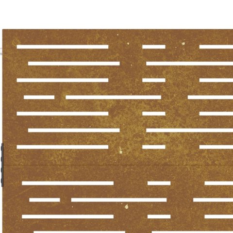 FURTKA OGRODOWA 85X75CM STAL KORTENOWSKA MOTYW PROSTOKĄTÓW