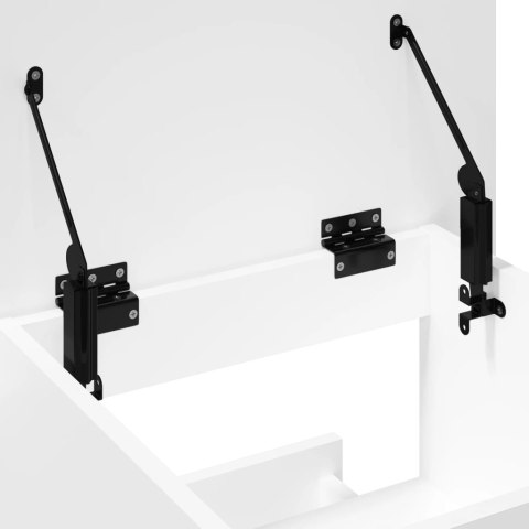 MÓWNICA Z KOŁAMI I SZUFLADĄ BIAŁA 55X55X107CM