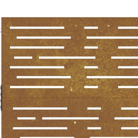 FURTKA OGRODOWA 105X105CM STAL KORTENOWSKA MOTYW PROSTOKĄTY