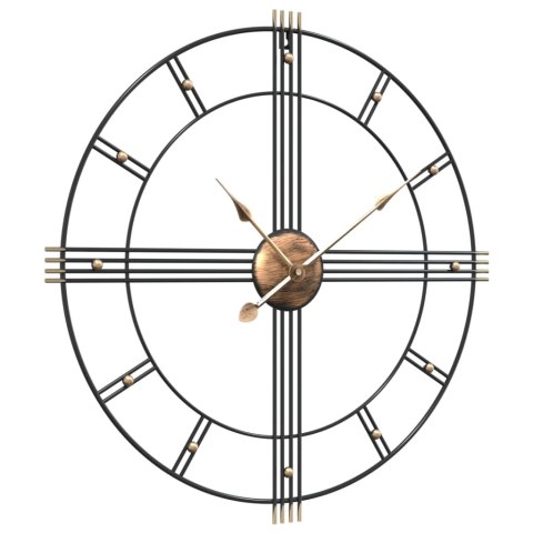 ZEGAR ŚCIENNY CZARNY Ø60CM ŻELAZO