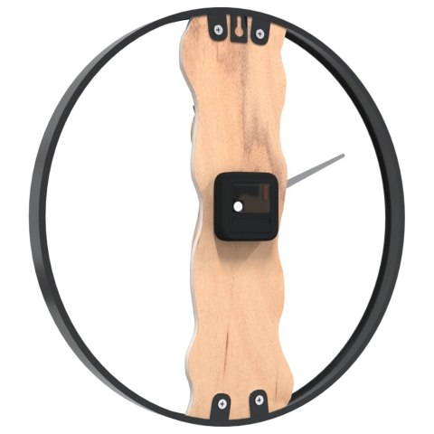 ZEGAR ŚCIENNY BRĄZOWY Ø35CM ŻELAZO I DREWNO DĘBOWE