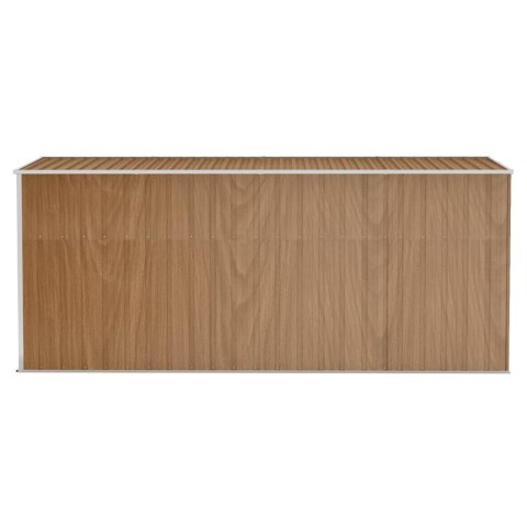 SZOPA OGRODOWA MOCOWANA DO ŚCIANY BRĄZOWA 118X382X178CM