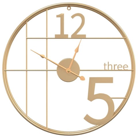 ZEGAR ŚCIENNY ZŁOTY Ø50CM ŻELAZO