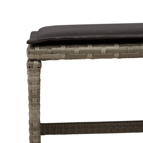 13-CZ. ZESTAW MEBLI DO OGRODU PODUSZKI SZARY RATTAN PE