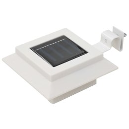 LAMPY SOLARNE DO OGRODU 12 SZT. LED KWADRATOWE 12CM BIAŁE