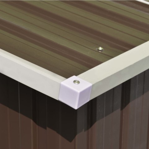 SZOPA OGRODOWA 257X489X181CM METAL BRĄZOWA