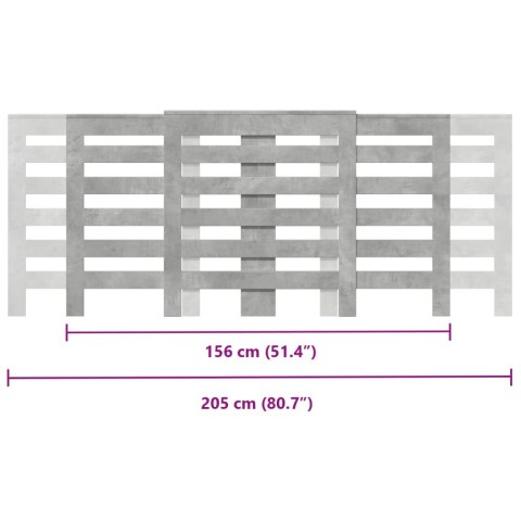 OSŁONA NA GRZEJNIK SZAROŚĆ BETONU 205X21,5X83,5CM