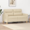 2-OSOBOWA SOFA KREMOWA 120CM TAPICEROWANA TKANINĄ
